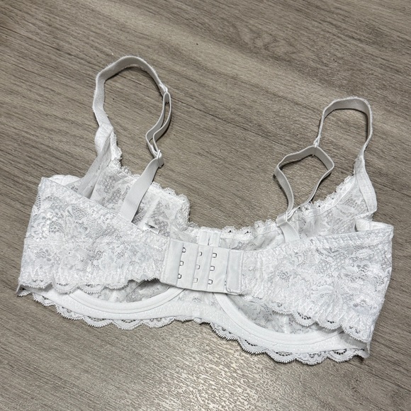 Cosabella White Lace Balconette Bra, 34E - Picture 5 of 6